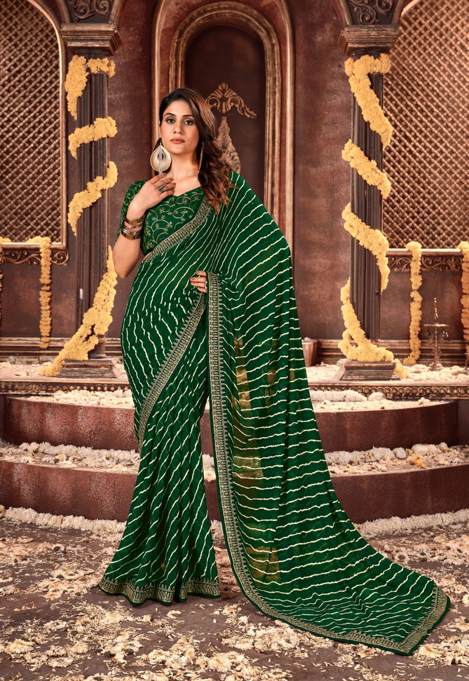 Stavan Vihana Vol 5 Bandhni Printed Sarees Catalog
